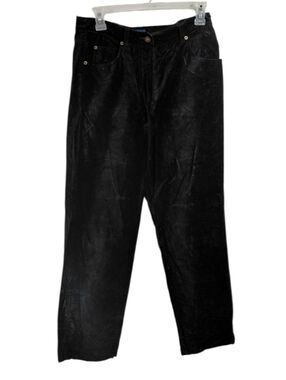 Charter Club Black Straight-Leg Corduroy Trousers